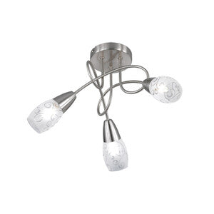 Plafoniera COLMAR 3 LUCI E14 VETRO SATINATO