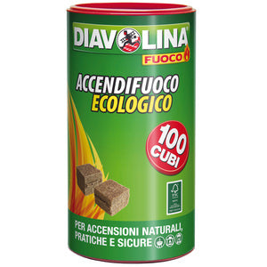 Accendifuoco 100 CUBI DIAVOLINA ECOLOGICO