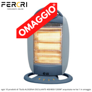 Stufa ALOGENA OSCILLANTE 400/800/1200W