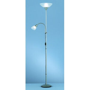 Piantana ERZWO ALLUMINIO ACRY 2 LUCI E27 E14 H 180 CM